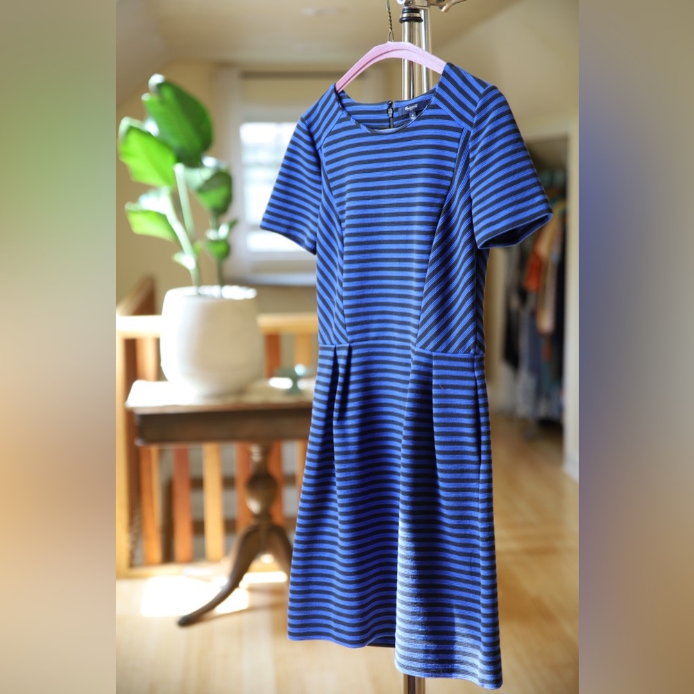 Madewell Gallerist Ponte Stripe Dress Size 0